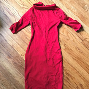 Unique Vintage Retro Red Dress